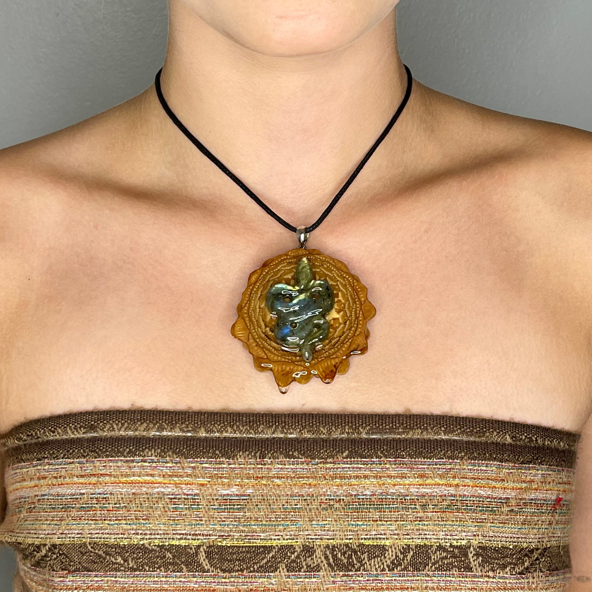 Labradorite Snake Pinecone Pendant Sweetpea Supply sweetpea.supply