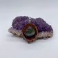 pinecone pendant with silver bail and labradorite gemstone 